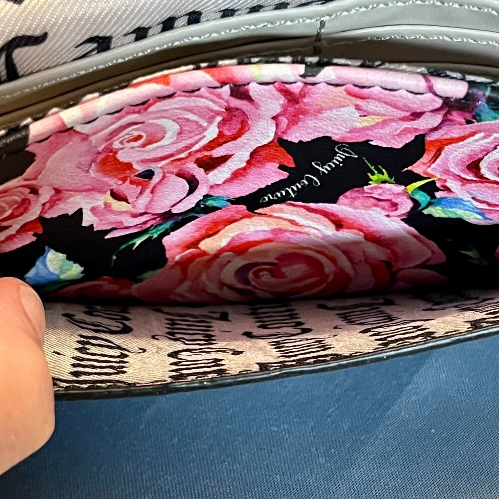 Juicy Couture In Bloom On The Right Track Crossbody Handbag Purse Pink Rose - Picture 6 of 7